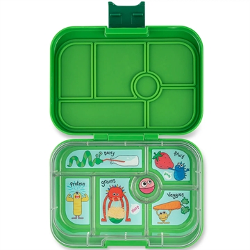 Yumbox Madkasse Bento Original - 6 rum - Jurassic Green/Sjove monstre
