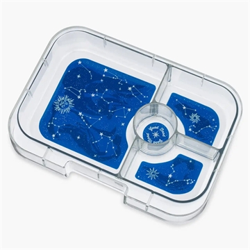 Yumbox Madkasse Bento Panino - 4 rum - Luna Aqua Zodiac i blå med stjerner