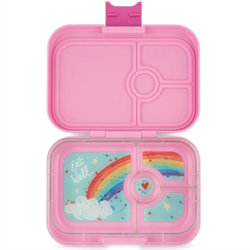 Yumbox Madkasse Bento Panino - 4 rum - Power Pink - Regnbue - lyserød