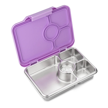 Yumbox Madkasse - Stål - Prêt 4 rum - Lavendel Lilla