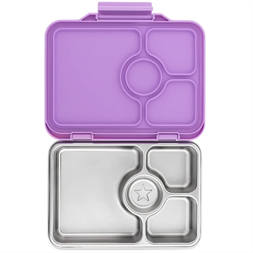 Yumbox Madkasse - Stål - Prêt 4 rum - Lavendel Lilla