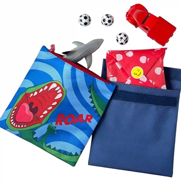 Yumbox Sandwich & Snack Bag - Madposer - Dino & Navy - 2 stk.
