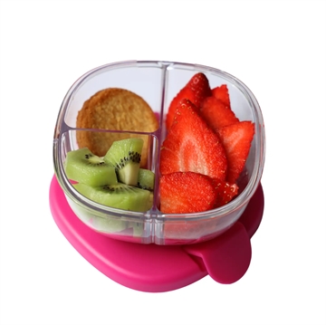 Yumbox Snack Bowl - 3 Rum - Raspberry Pink