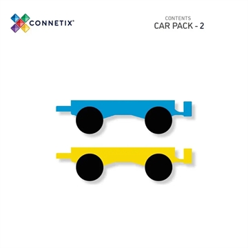 Connetix Car Pack magnetbiler 2 stk. - Rainbow