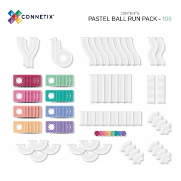 Connetix Kuglebane Pastel - 106 dele magnet legetøj
