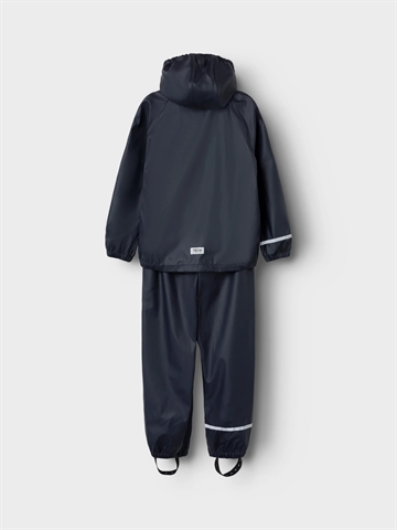 Name It Regntøj - NknDry10 Rain Set - Dark Sapphire - i mørkeblå - vandtæt med højt vandsøjletryk på 10.000 mm