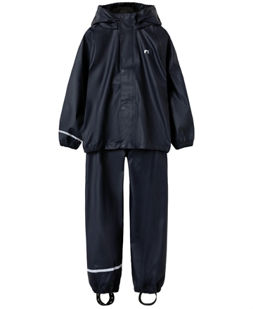Name It Regntøj - NknDry10 Rain Set - Dark Sapphire - i mørkeblå - vandtæt med højt vandsøjletryk på 10.000 mm