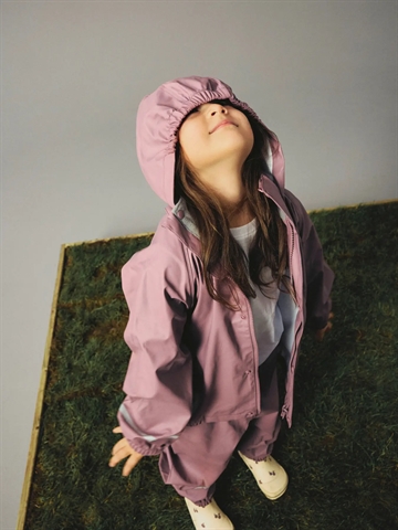 Name It Regntøj - NknDry10 Rain Set - Wistful Mauve - i rosa - vandtæt med højt vandsøjletryk på 10.000 mm