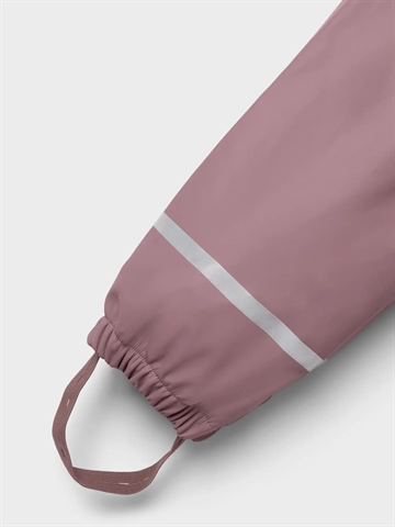 Name It Regntøj - NknDry10 Rain Set - Wistful Mauve - i rosa - vandtæt med højt vandsøjletryk på 10.000 mm