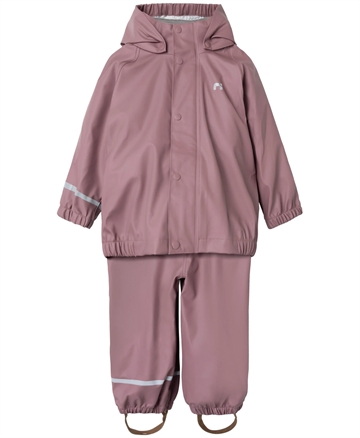 Name It Regntøj - NknDry10 Rain Set - Wistful Mauve - i rosa - vandtæt med højt vandsøjletryk på 10.000 mm