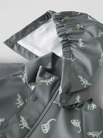 Name It Regntøj - NmmDry10 Rain Set - Balsam Green DINO - vandtæt med højt vandsøjletryk på 10.000 mm