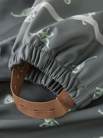 Name It Regntøj - NmmDry10 Rain Set - Balsam Green DINO - vandtæt med højt vandsøjletryk på 10.000 mm