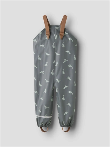 Name It Regntøj - NmmDry10 Rain Set - Balsam Green DINO - vandtæt med højt vandsøjletryk på 10.000 mm