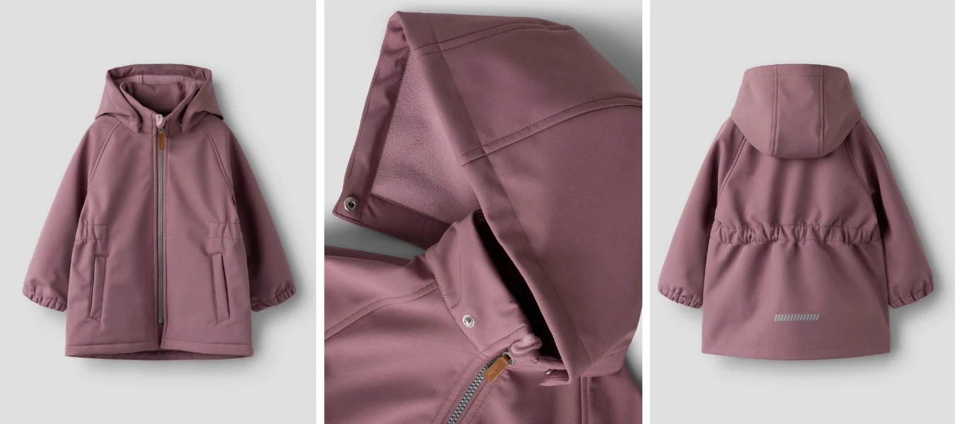 Softshell jakke fra Name It med tekniske egenskaber